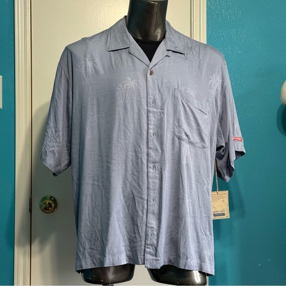 Port Authority Blue Casual Button Down Shirt - Picture 1 of 10